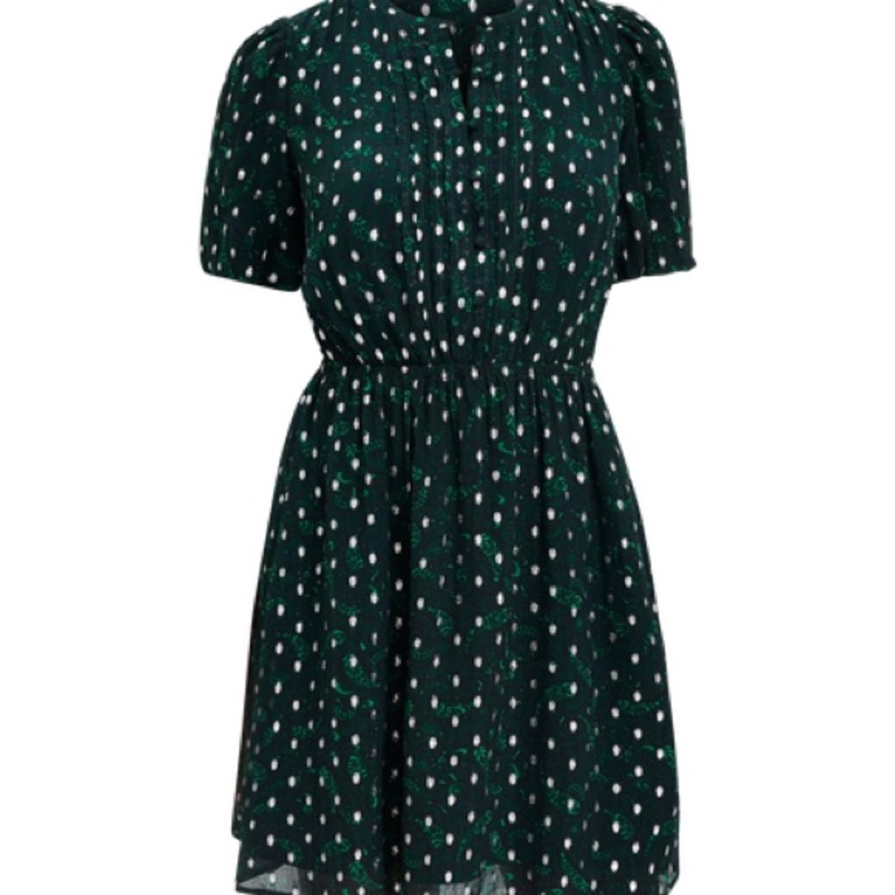 LOFT - Metallic Clip Pintucked Dress Size XL